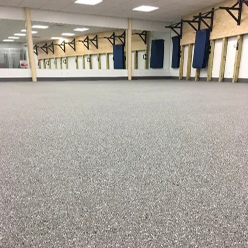 granular flooring in place gym